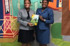 Hazel Hummingbird at the National Library Service Children's Department in Barbados